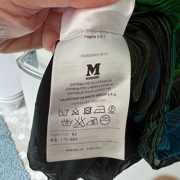 M Missoni multi color sleeves crochet dress - Picture 4 of 8